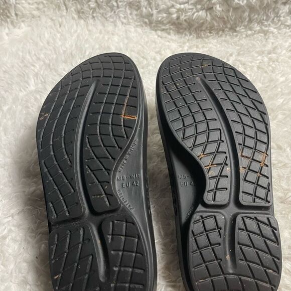 OOFOS OOahh Recovery Slides Sport Flex Black Sandals M SZ9 W SZ11 main image 7